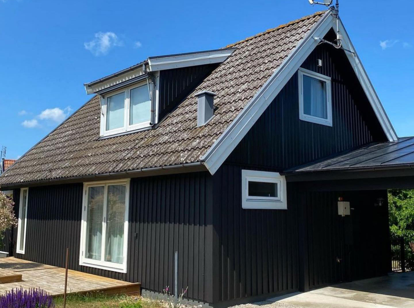 Måla hus svart fasad